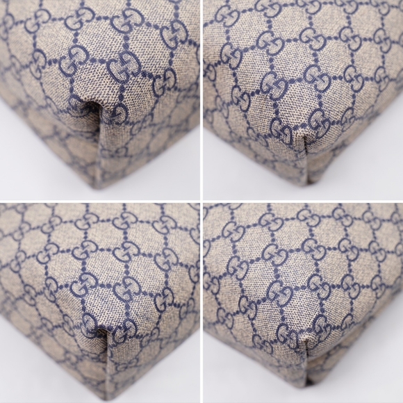 AW41❤️ GUCCI GG Supreme Monogram Zippered Shopping Tote - Picture 11 of 14